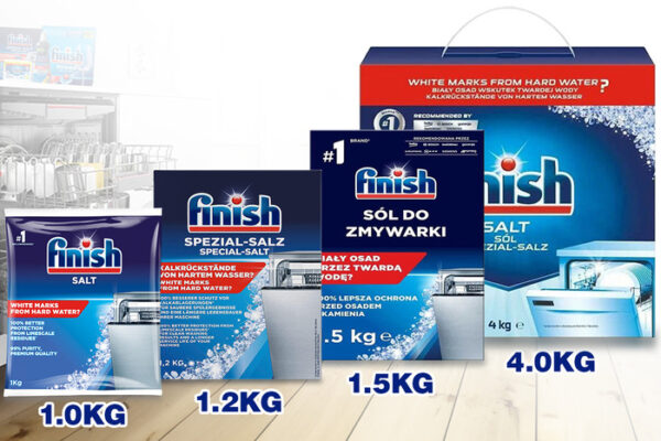 Các loại muối rửa bát Finish, muối finish cho máy rửa chén