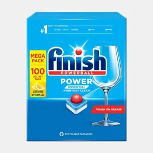 Viên rửa bát Finish Essential hương chanh – Hộp 100 Viên