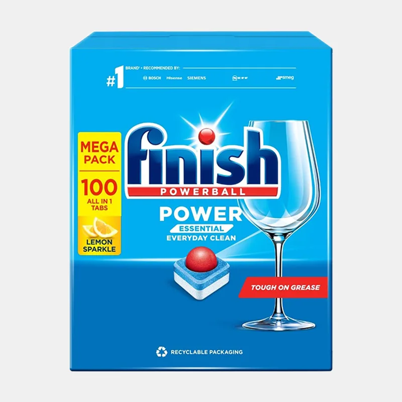 Viên rửa bát Finish Essential hương chanh - Hộp 100 Viên 1 Viên rửa bát Finish Essential hương chanh – Hộp 100 Viên