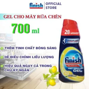 Gel Finish All in 1 max 700ml hương chanh cho máy rửa chén