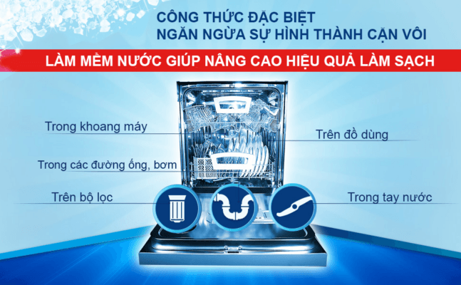 làm mềm nước cho máy rửa bát